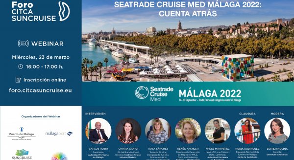Málaga acoger la webinar 'Seatrade Cruise Med 2022: cuenta atrás'