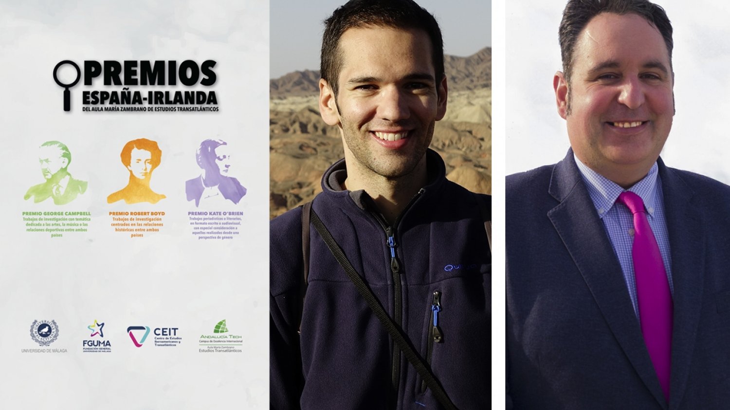 UMA.- Los investigadores Víctor Calderón y Salvador David Pérez, ganadores del AMZET