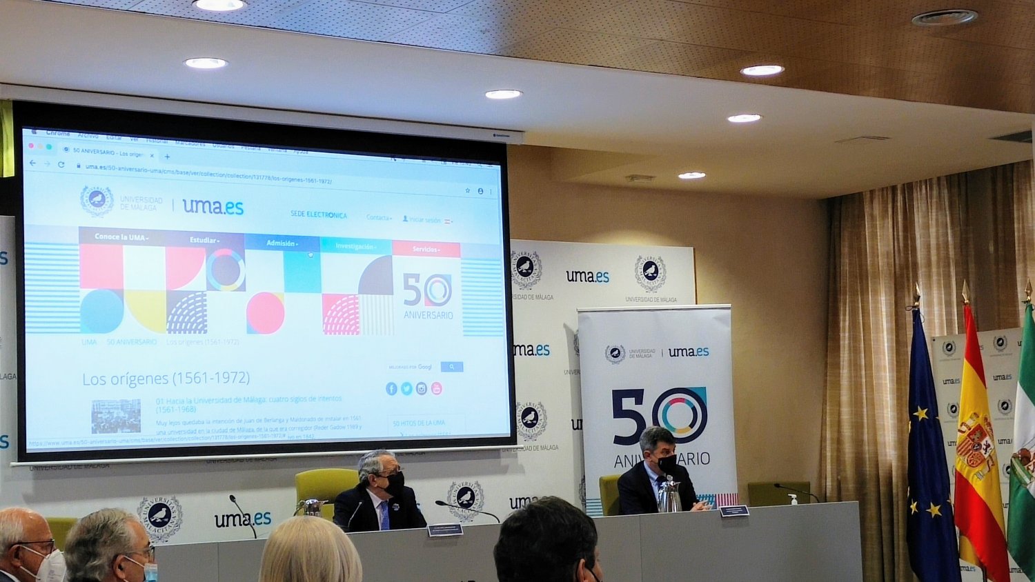 UMA.- El rector de la universidad José Ángel Narváez presenta el 50 aniversario de la UMA