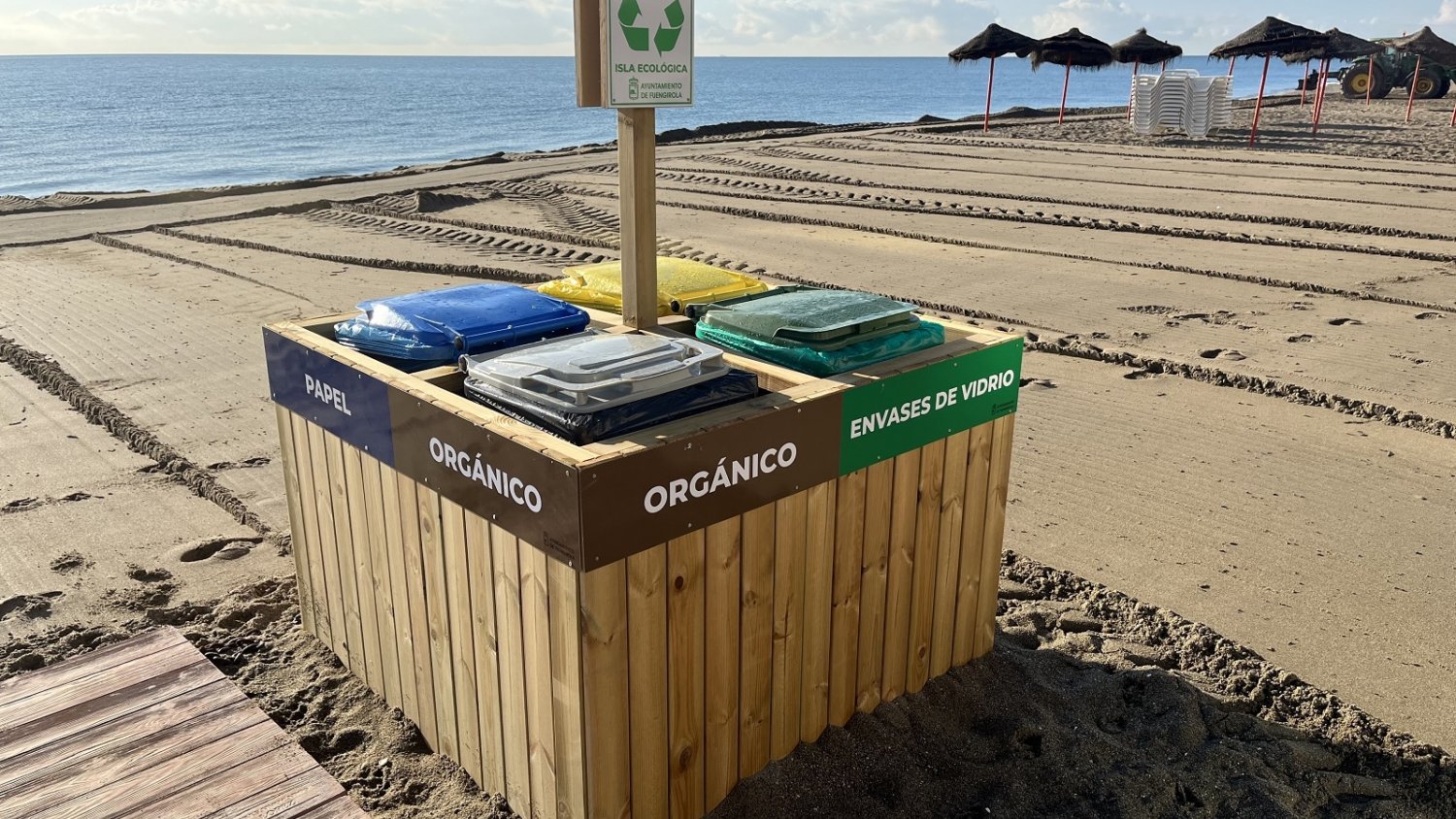 Fuengirola refuerza la recogida selectiva de residuos en sus playas