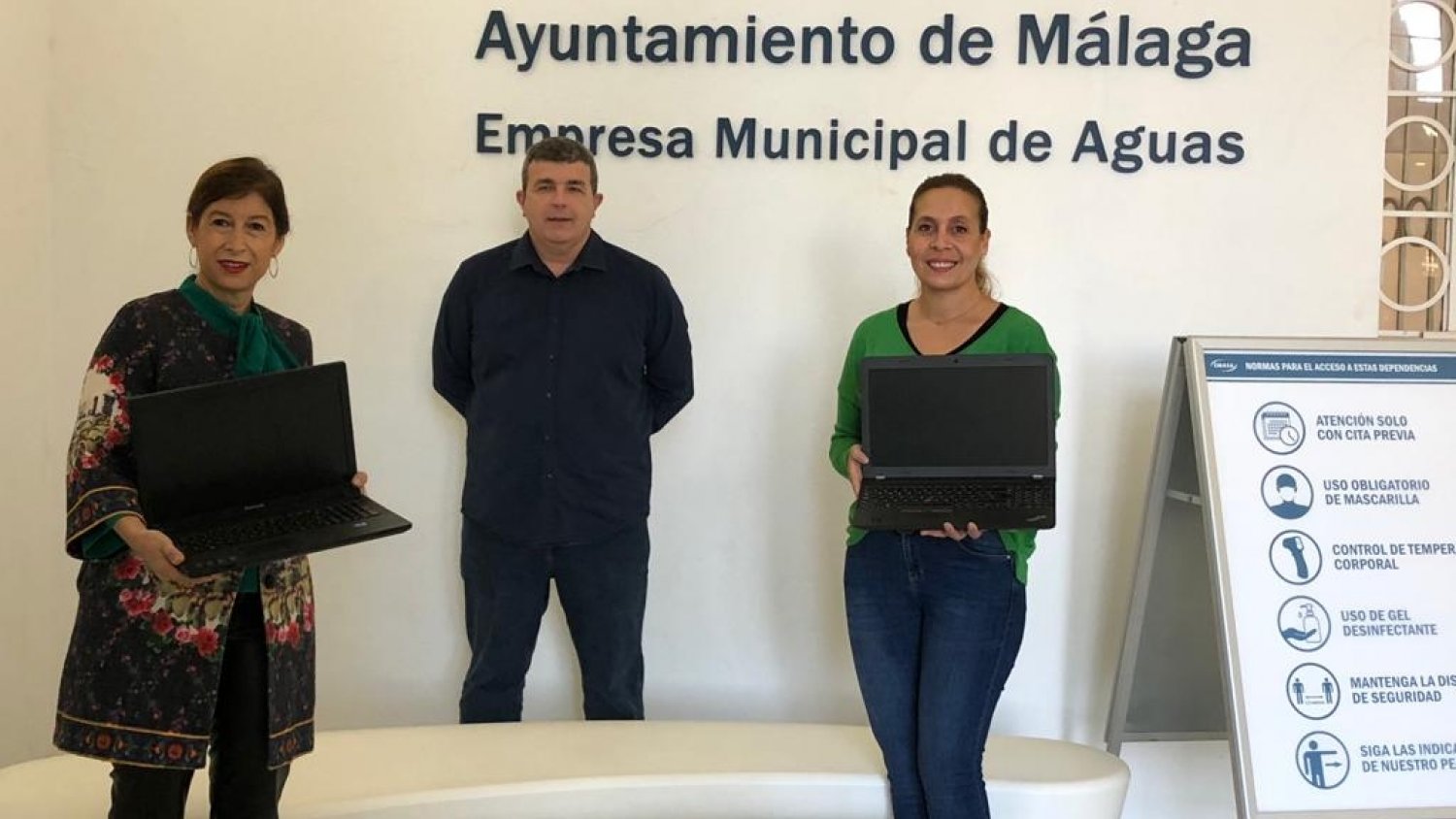 Emasa renueva sus acuerdos de colaboración para donar equipos informáticos en desuso