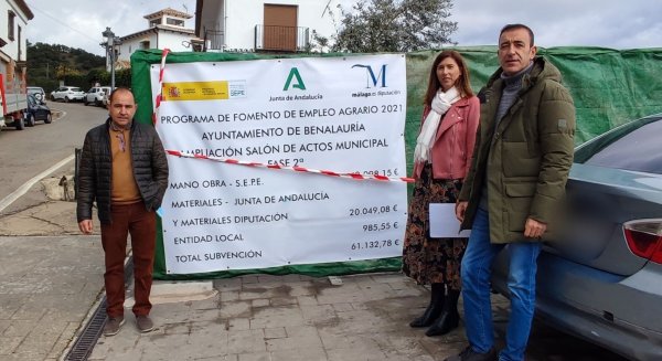 Administración Local aporta más de 37.000 euros a las obras del PFEA en Benalauría