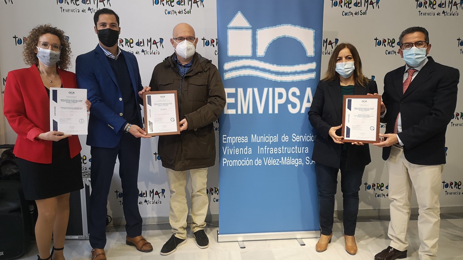 Emvipsa logra varias certificaciones por su labor en la implantación de diferentes sistemas gestión