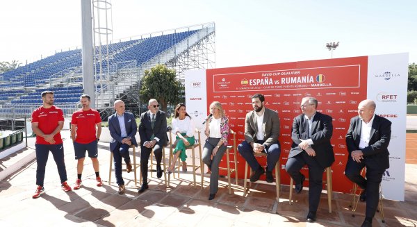 La alcaldesa de Marbella destaca la imagen de la ciudad en la eliminatoria del Qualifier de Copa Davis
