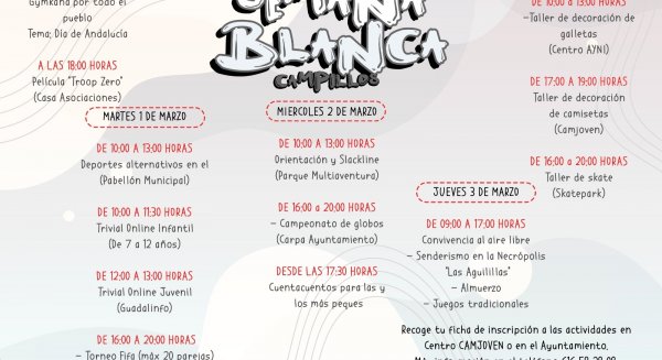 Campillos diseña un programa de actividades para la Semana Blanca 2022