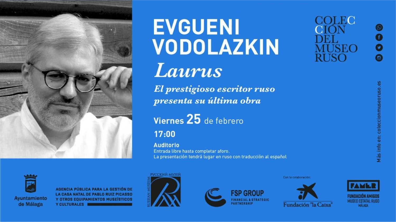 El Museo Ruso alberga la presentación de 'Laurus', la novela de Evgeni Vodolazkin