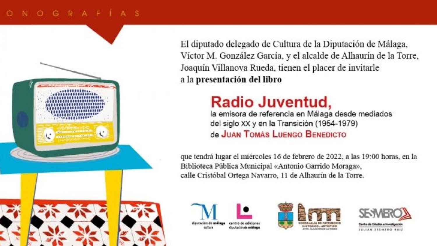 Juan Tomás Luengo presenta su libro 'Radio Juventud, la emisora de referencia en Málaga (1954-1979)'