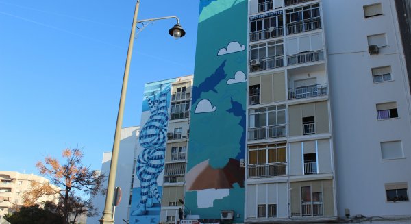 Estepona amplía la Ruta de Murales Artísticos con una obra del malagueño Juan Pineda