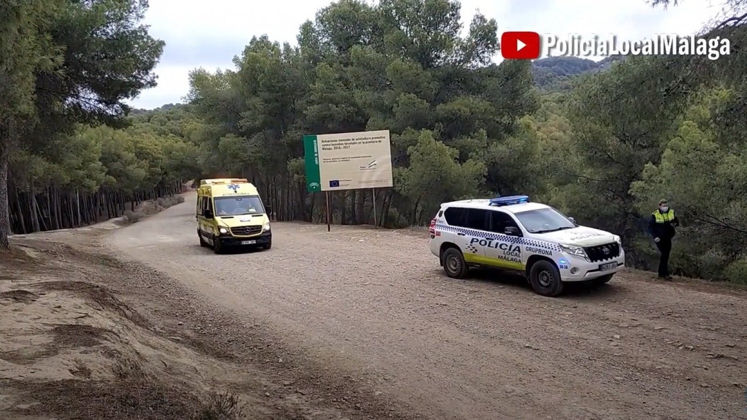 La Policía Local interviene en el rescate de un ciclista herido en los Montes de Málaga