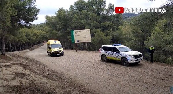 La Policía Local interviene en el rescate de un ciclista herido en los Montes de Málaga