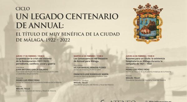 El Ateneo aborda la repercusión en Málaga del 'Desastre  de Annual'