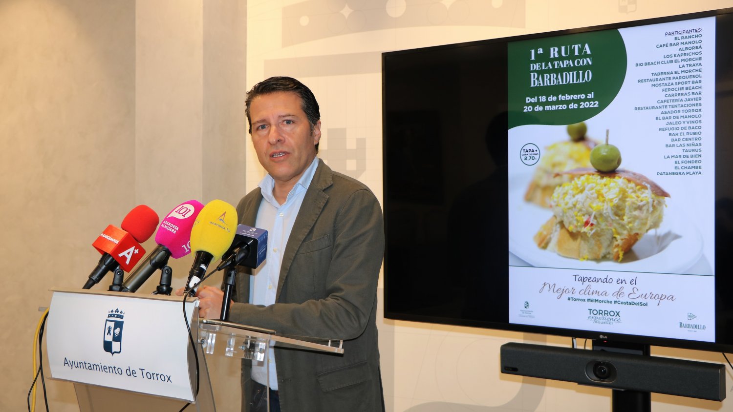 El Año Gastronómico arranca en Torrox con la  Ruta de la Tapa con Barbadillo