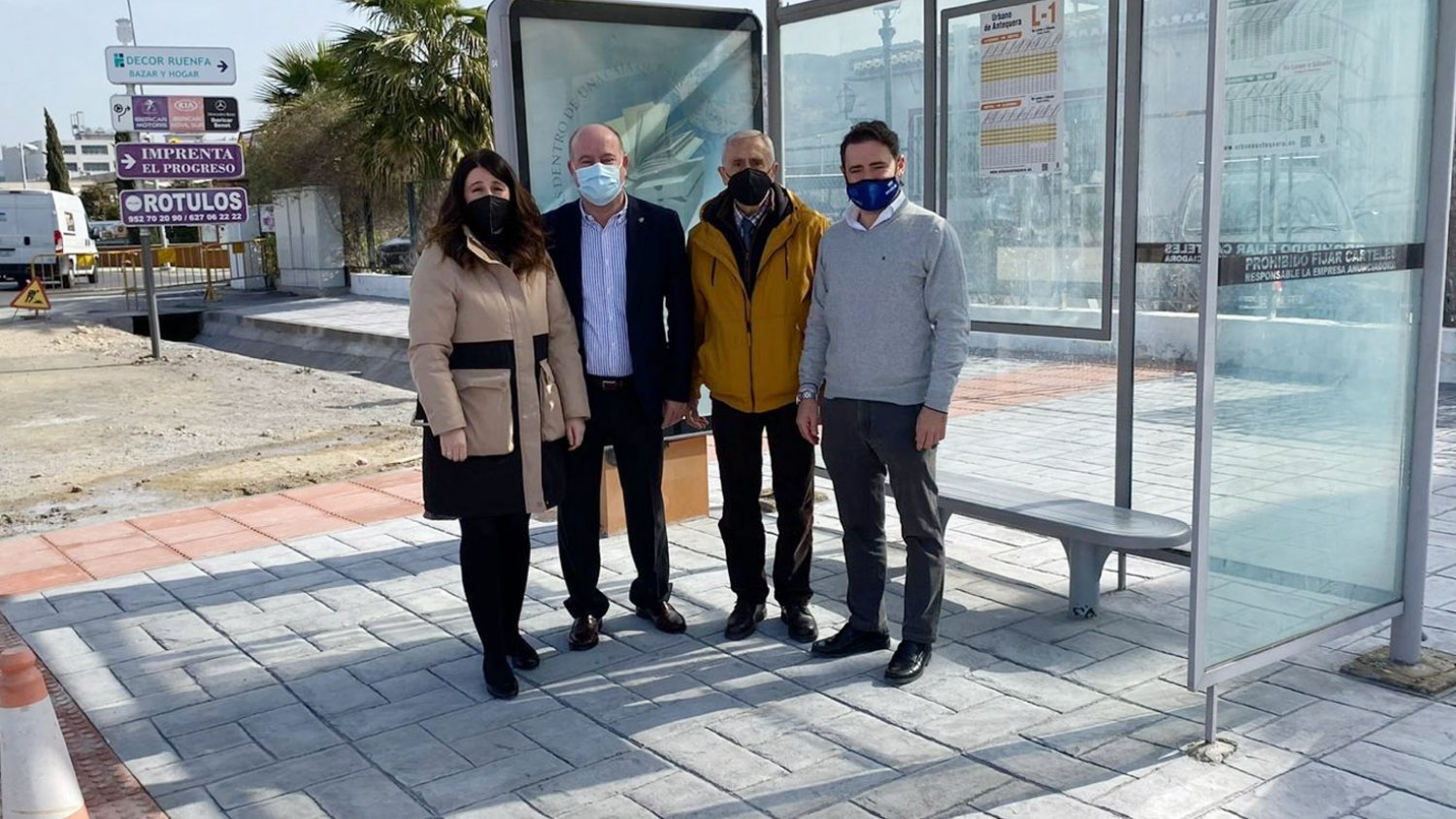 Antequera concluye la primera fase de las obras de peatonalización de acceso al Polígono Industrial