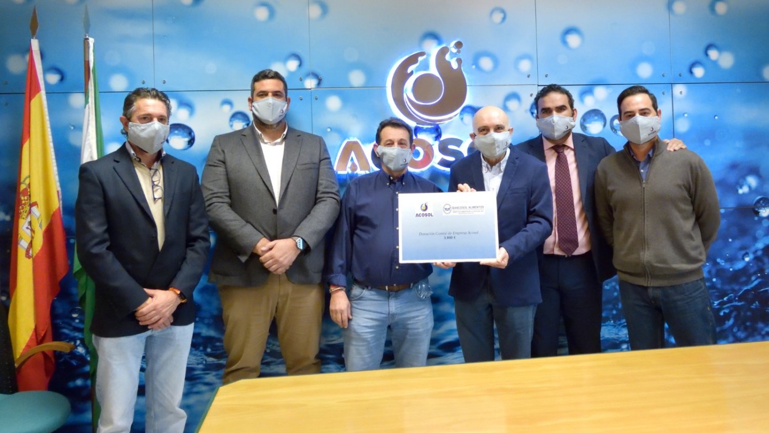 El Comité de Empresa de Acosol realiza una donación solidaria a Bancosol de 3.000 €