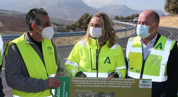 La Junta repara 20 kilómetros de la carretera que une las comarcas de Antequera y Guadalhorce