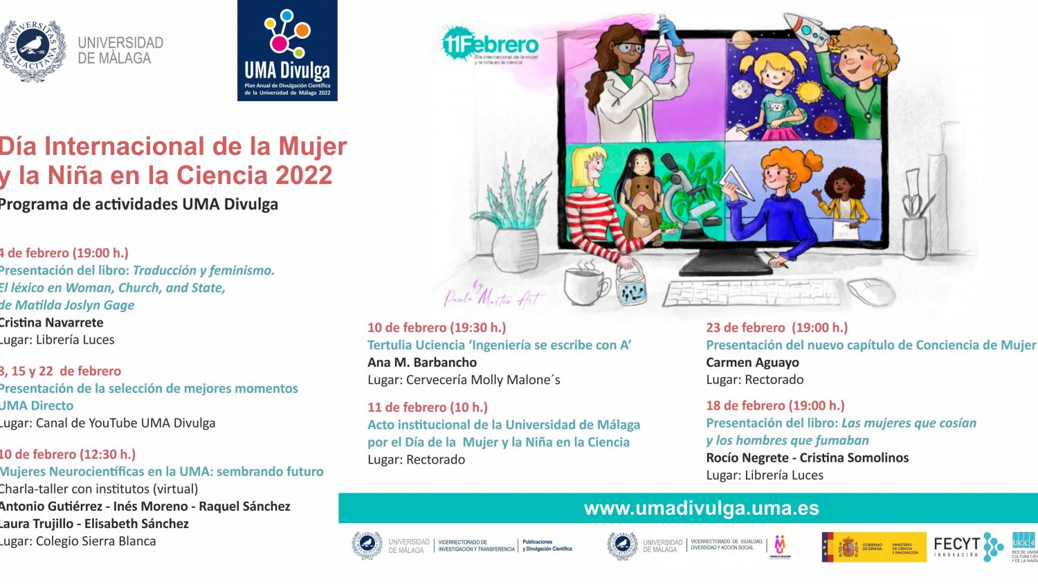 La UMA propone una semana de actividades para celebrar el Día de la Mujer y la Niña en la Ciencia