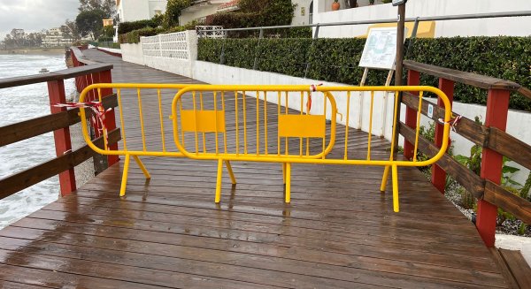 Estepona inicia los trámites para reparar un tramo del corredor litoral afectado por el temporal