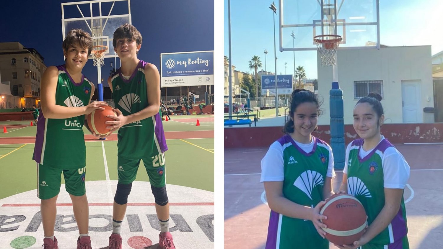 Dos raciones dobles de baloncesto para las selecciones malagueñas minibasket