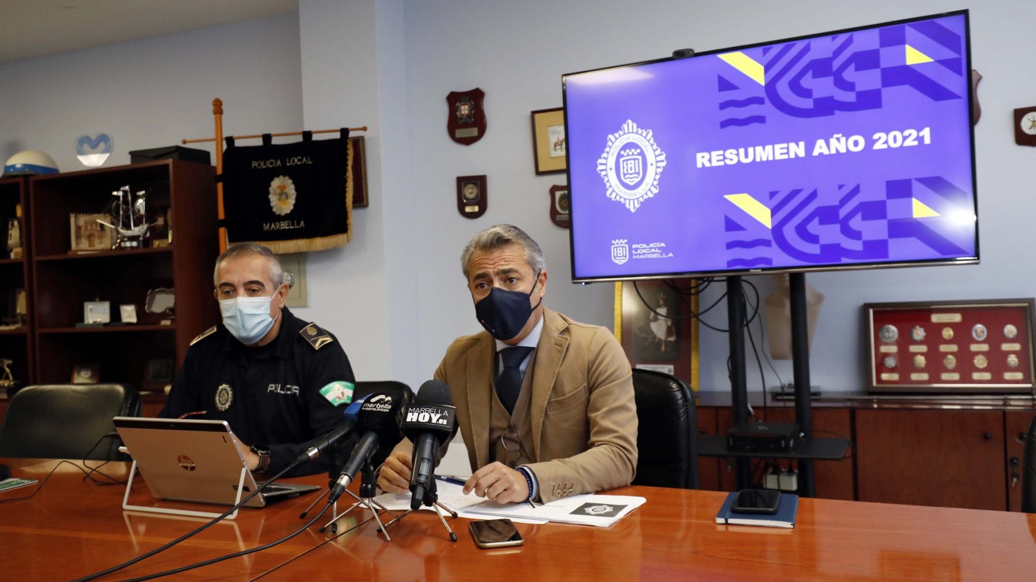 La Policía Local de Marbella realiza un balance de su actividad en el pasado año