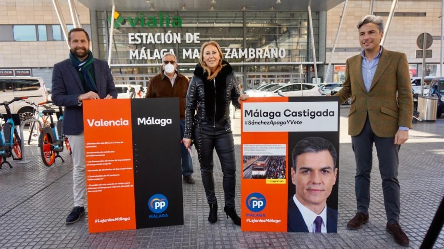 PP pide a Sánchez que se baje del Falcon y solucione el agravio con el Cercanías de Málaga