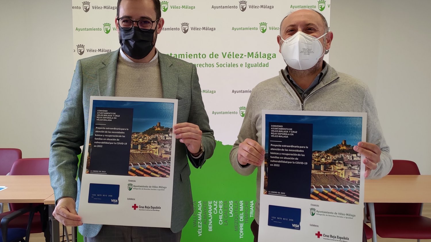 Servicios Sociales de Vélez y Cruz Roja firman un acuerdo para otorgar ‘tarjetas monedero’