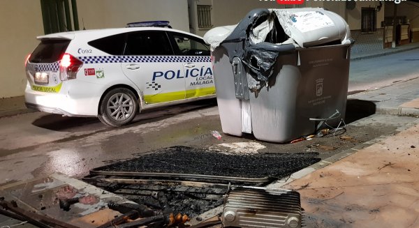 Detenidas dos menores de edad por prender fuego a seis contenedores