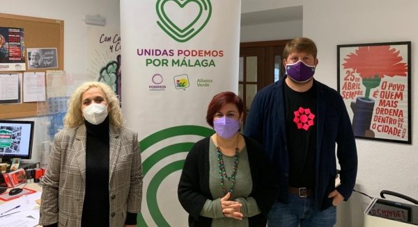 La confluencia de IU y Podemos en el Ayuntamiento pasa a denominarse ‘Unidas Podemos por Málaga’