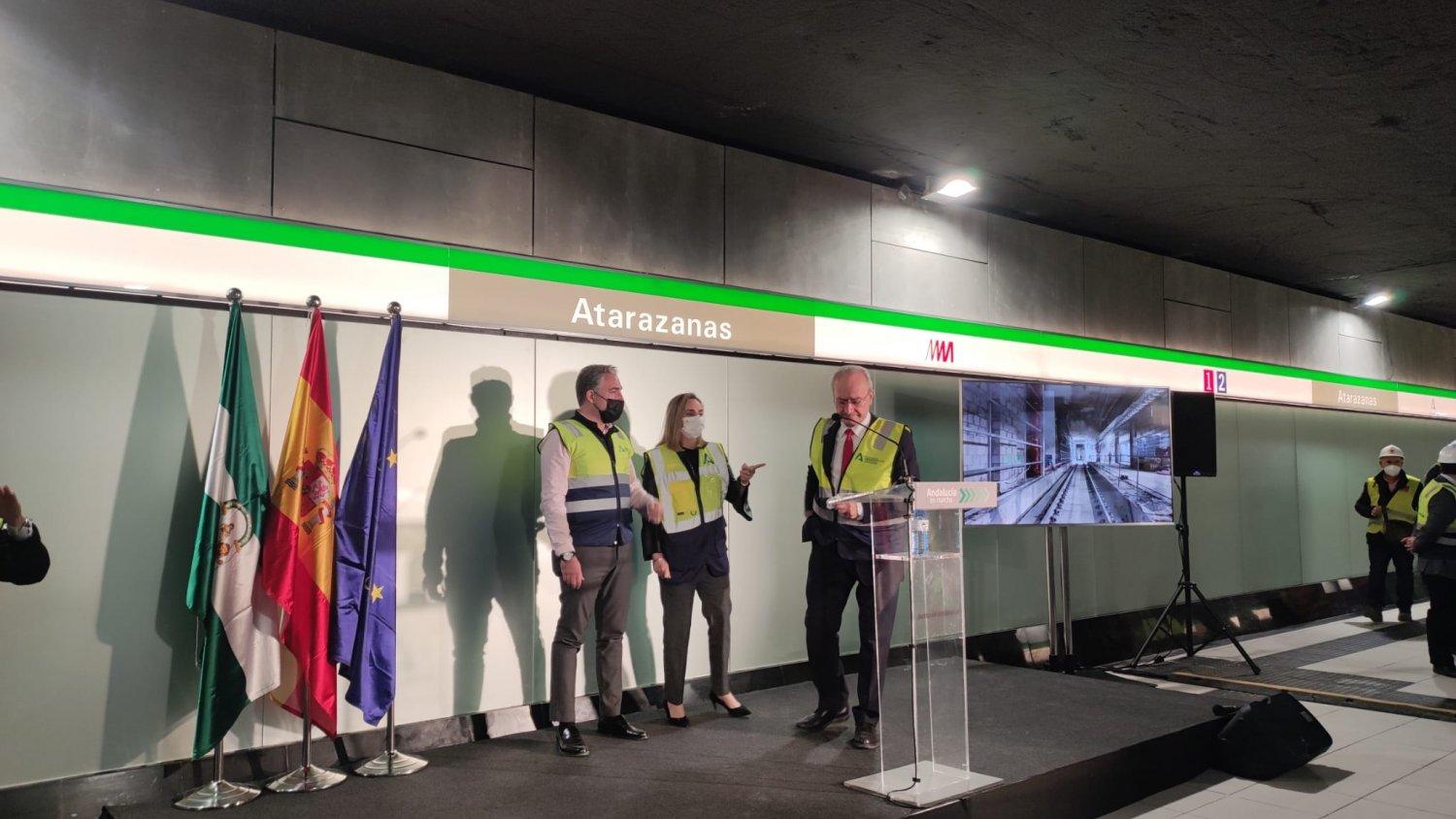 La Consejera de Fomento afirma que las obras del metro de Málaga culminarán en febrero de 2022