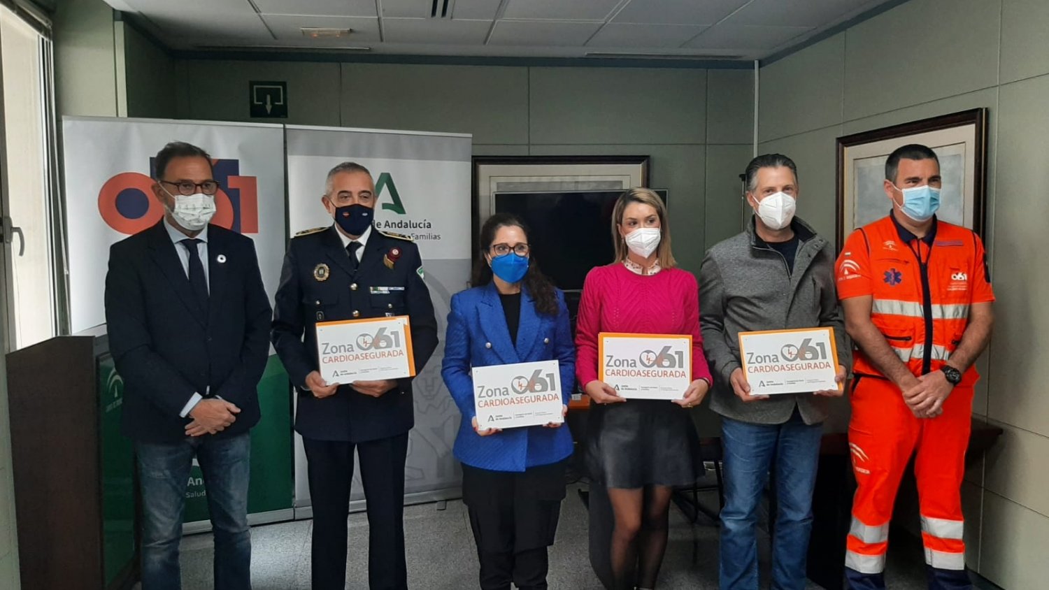 El 061 reconoce 28 nuevas zonas cardioaseguradas de la provincia de Málaga