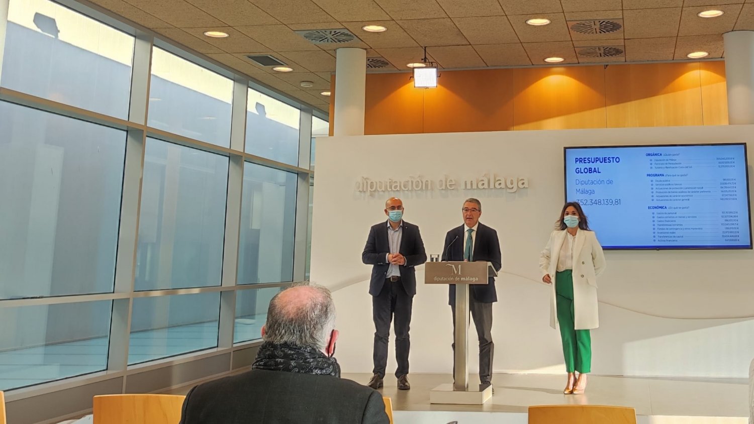 Los presupuestos de la Diputación de Málaga para 2022 superarán los 300 millones