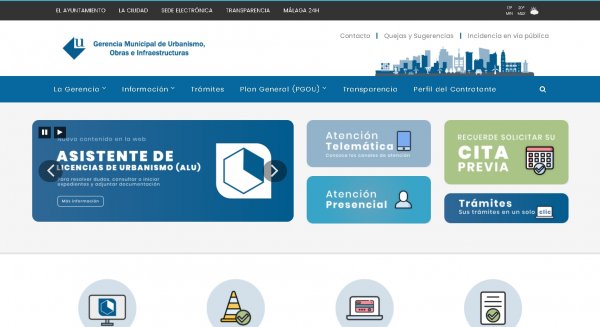 Urbanismo pone en funcionamiento una web para facilitar la atención a la ciudadanía