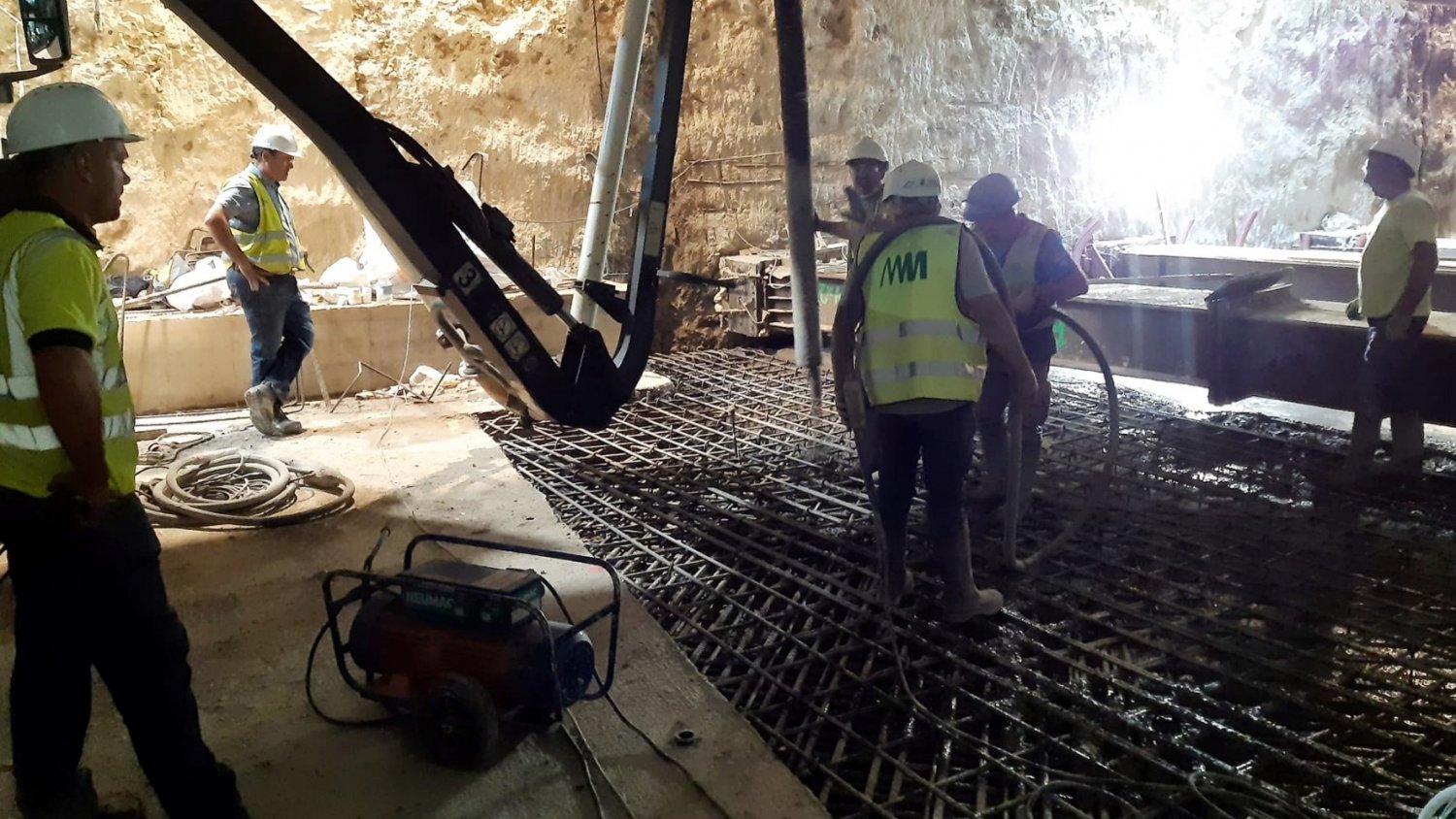 Finaliza el hormigonado del tramo del Metro de Málaga entre El Perchel y Guadalmedina