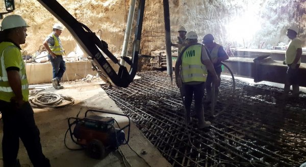 Finaliza el hormigonado del tramo del Metro de Málaga entre El Perchel y Guadalmedina