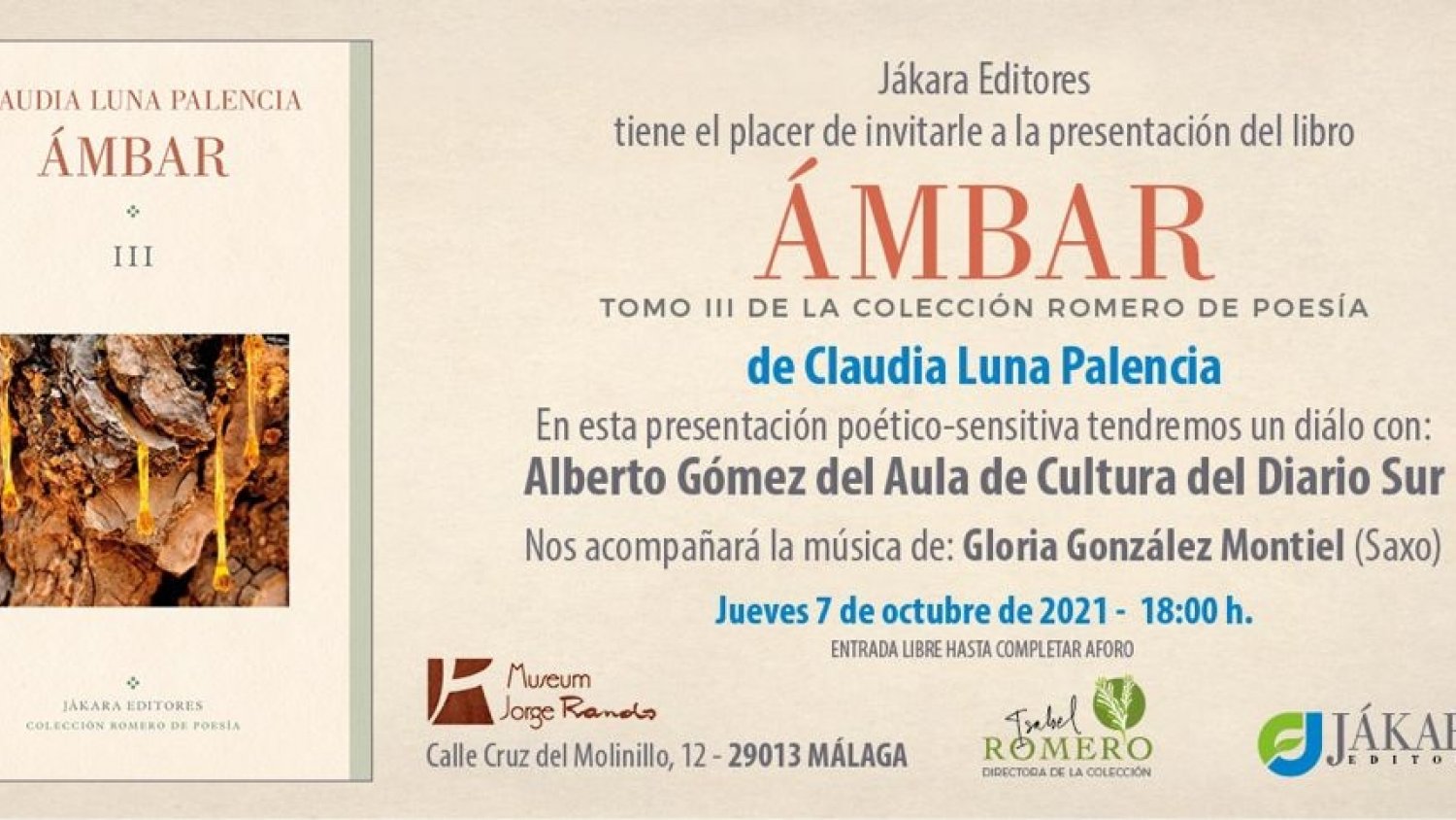 La periodista Claudia Luna presenta este jueves el libro “Ámbar”