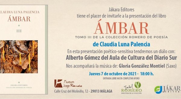 La periodista Claudia Luna presenta este jueves el libro “Ámbar”