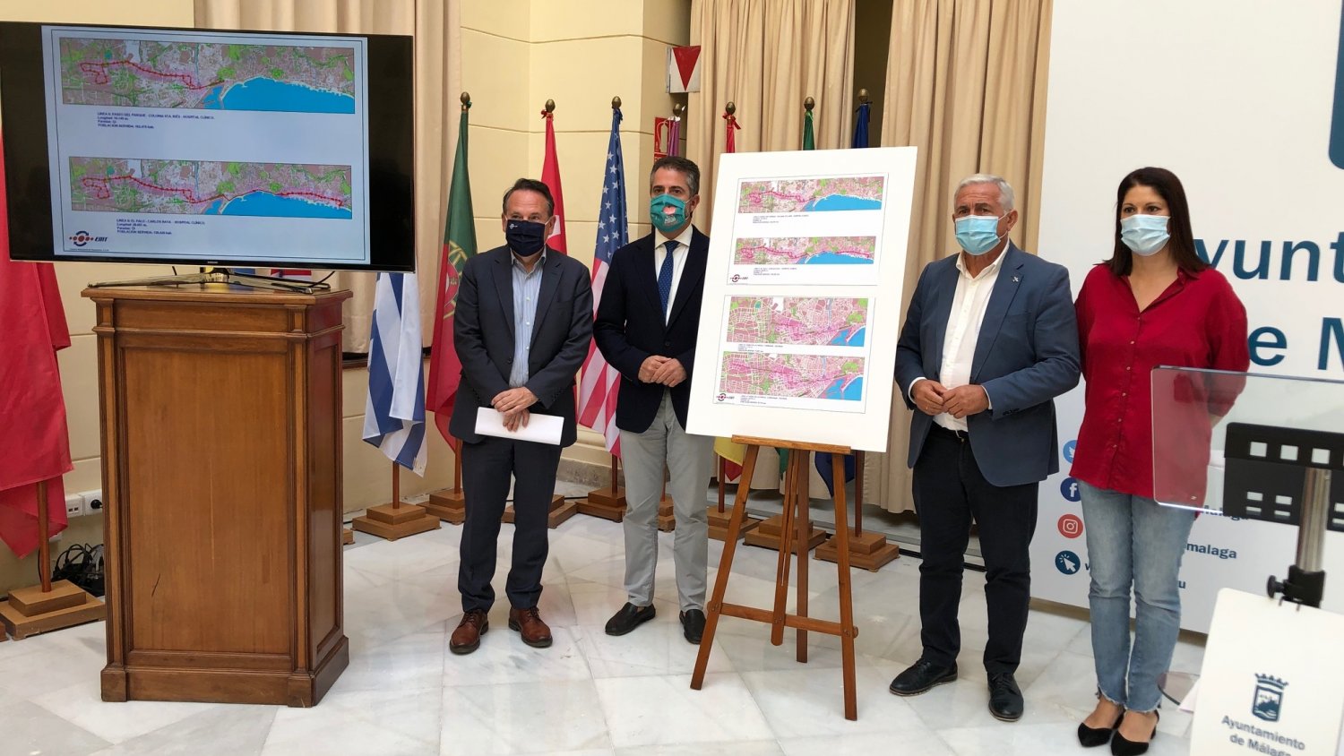 El Ayuntamiento de Málaga presenta la macrolínea L8 que conecta Teatinos y El Palo