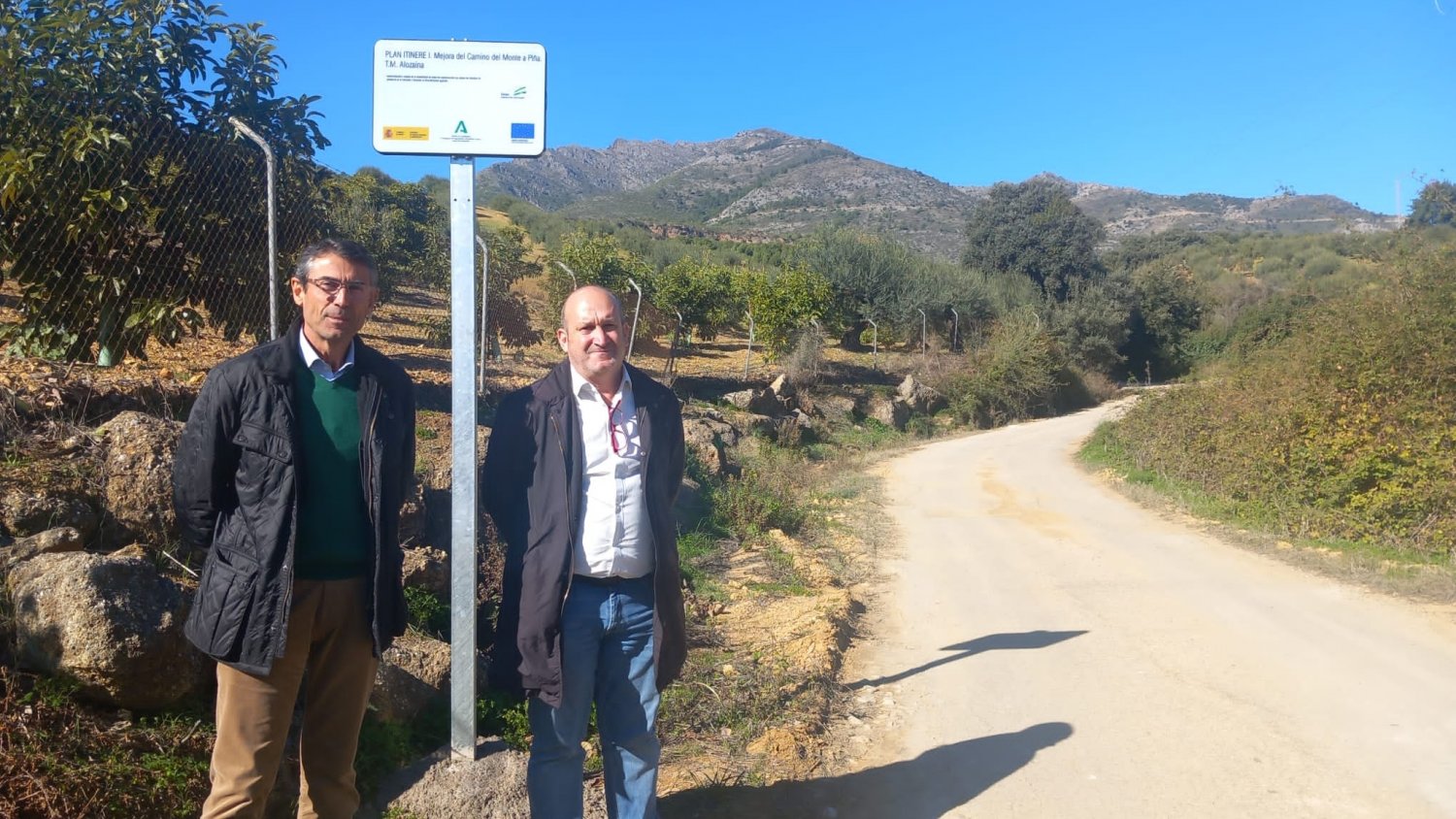 La Junta ejecuta con 690.000 euros obras de mejora en dos caminos rurales de Alozaina