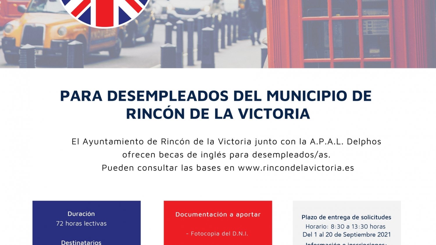 Rincón de la Victoria convoca 30 becas de inglés gratuitas para los desempleados del municipio