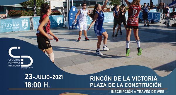 Rincón de la Victoria acoge el XXVII Circuito Provincial de Baloncesto 3x3 de la Diputación
