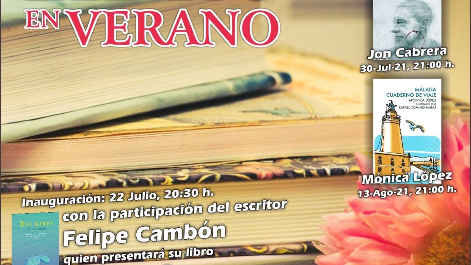 La XXXI Feria del Libro en Verano de Estepona empieza con la presencia del autor Felipe Cambón