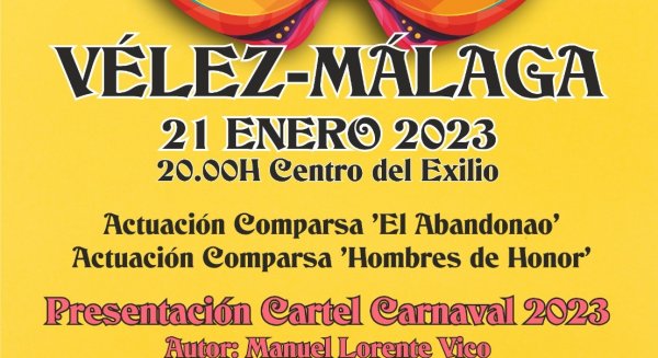 Vélez-Málaga presenta este fin de semana el cartel oficial que dará comienzo al Carnaval 2023