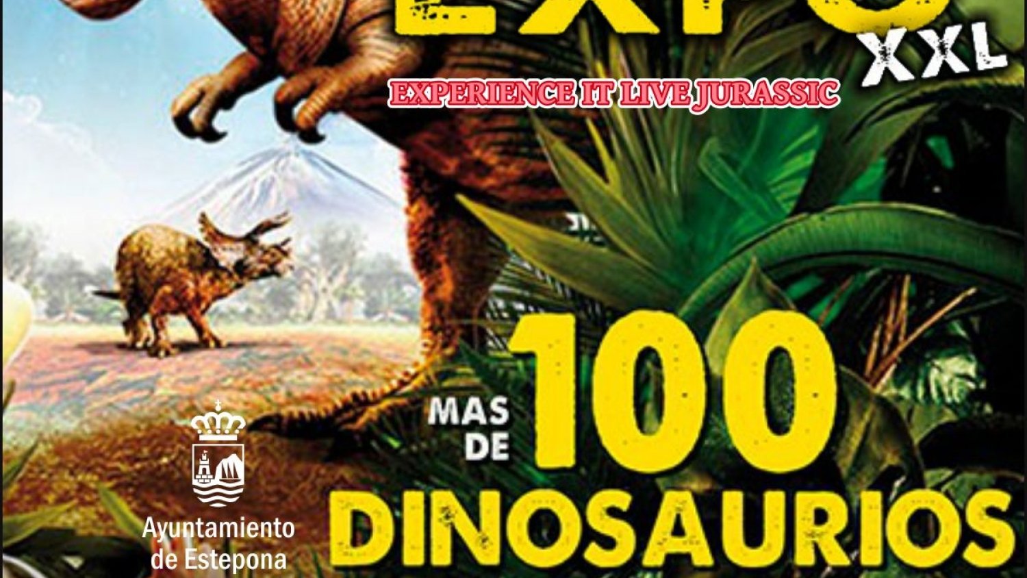 La mayor exposición de dinosaurios al aire libre llega al Parque de los Niños de Estepona