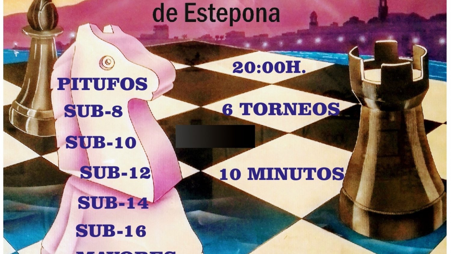 El Paseo Marítimo de Estepona acoge el XXXV Nocturno de Ajedrez “Ciudad de Estepona 2021”