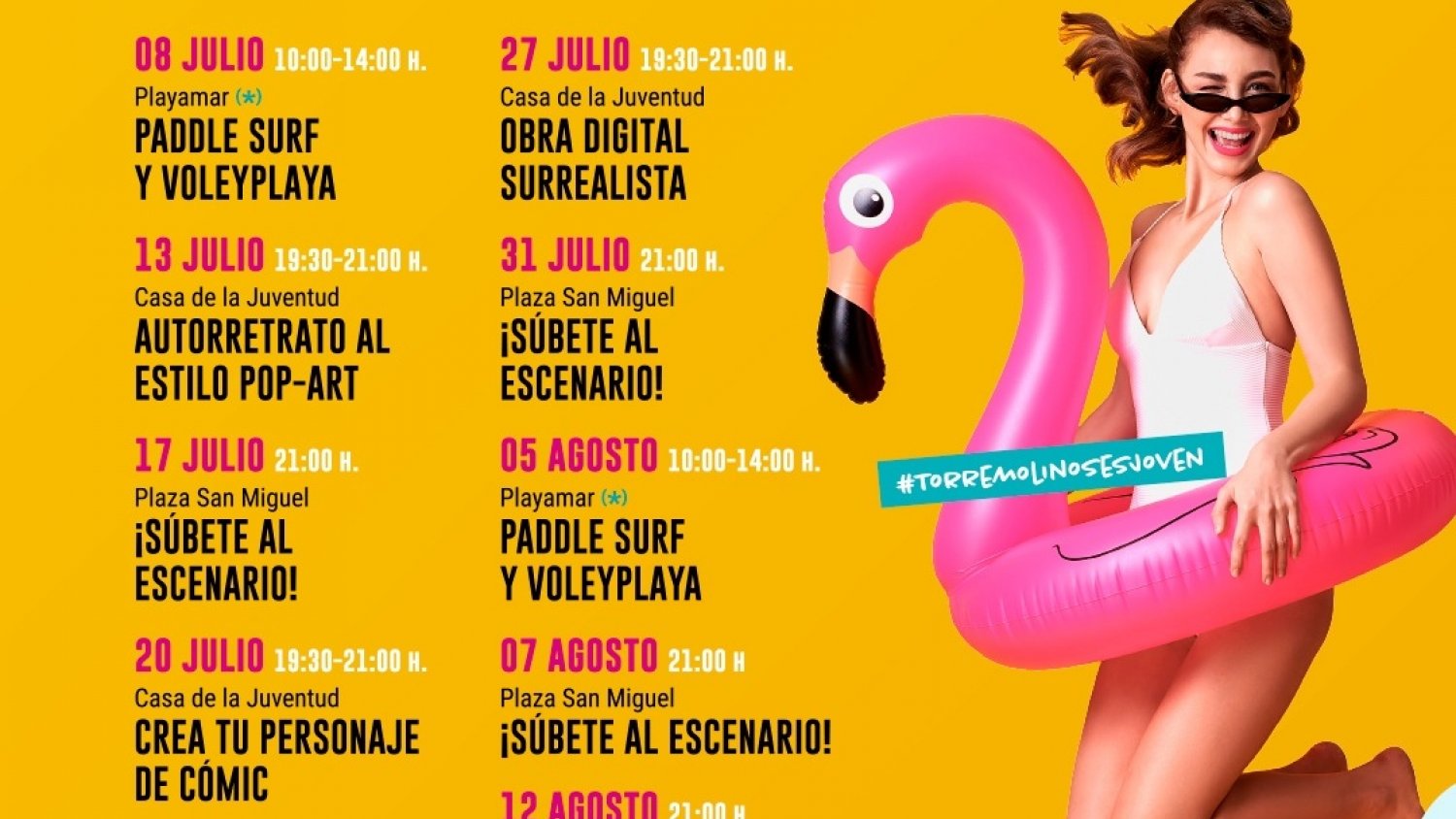 El Verano Joven de Torremolinos ofrece clases gratuitas de Paddle Surf y Voley Playa