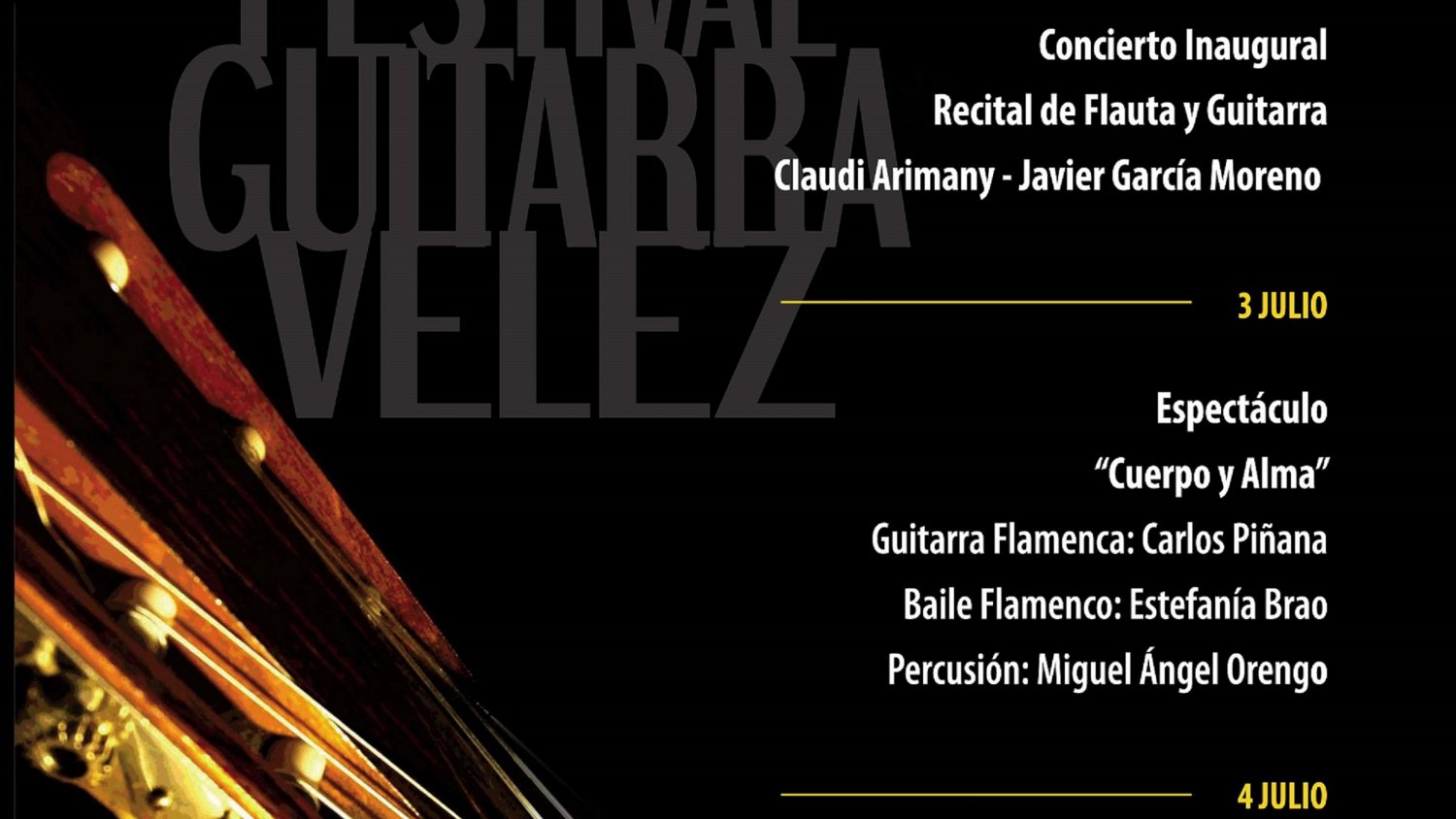 Vélez-Málaga acoge el XXX Festival Internacional de Guitarra Ciudad de Vélez-Málaga