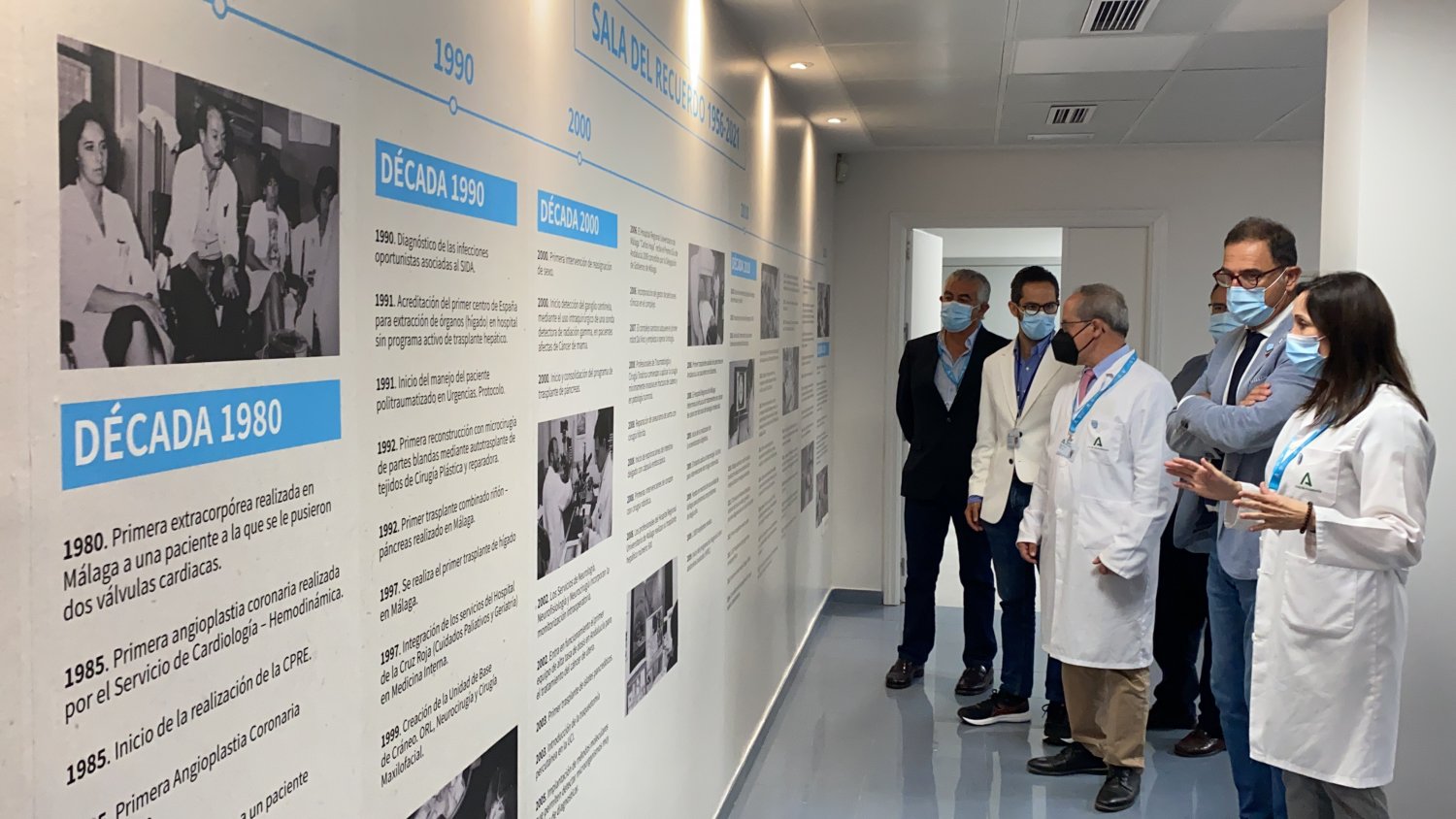El Hospital Regional de Málaga celebra sus 65 años inaugurando una sala que recorre su historia