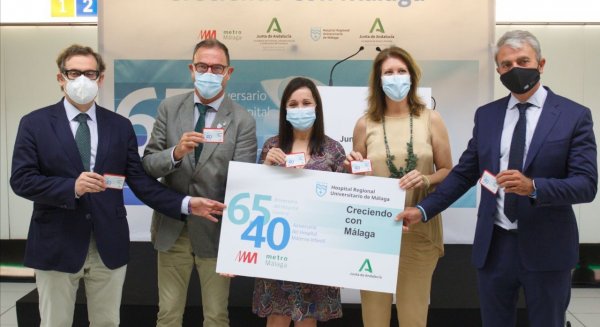 Metro de Málaga reparte 8.000 bonometros al personal sanitario del General y el Materno Infantil