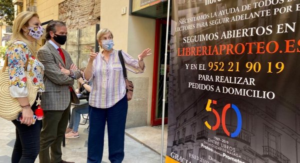 El PP de Málaga agradece la “ola de solidaridad” con la librería Proteo tras el incendio