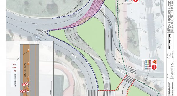 Iniciadas las obras de reordenación del tráfico en la glorieta del Tomillar de Torre del Mar