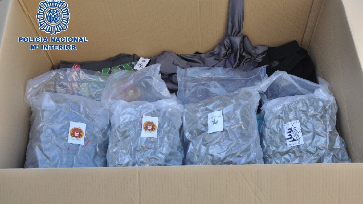 Interceptada en Vélez-Málaga una furgoneta de mudanza con 24 kilogramos de cogollos de marihuana